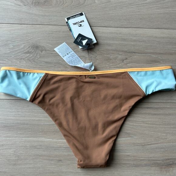 Rip Curl Hibiscus Heat Cheeky Bikini Bottoms - Brown L - Picture 6 of 8